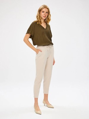 Faik Sönmez Comfort Fit Krep Örme Pantolon W27PNT002