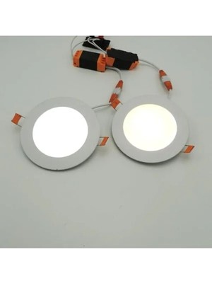 Die Grup 6W Gömme Montaj LED Spot Tavan Lambası, Beyaz Işık, 2 Adet Paket