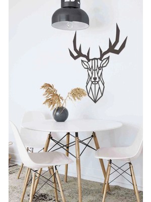 Buççin Online Mağaza  Geyik Figürlü 3D Mdf Tablo Evinize Ofisinize Yeni Tarz Wall Art Ahşap Beyaz