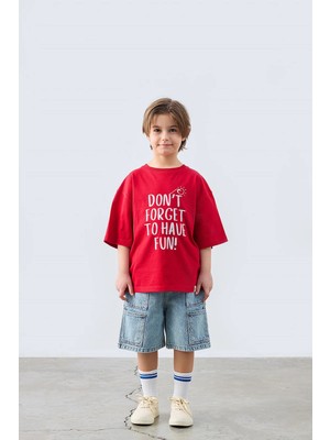 Marvy Dont Forget To Have Fun Baskılı Tshirt