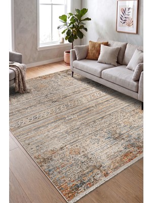 Colore Home Retro Renkli Etnik Desen Vintage Dokuma Salon Halısı