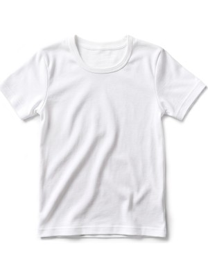Öts Erkek Çocuk %100 Pamuk T-Shirt Ribana Açık Yaka Özel Tasarım (7009)