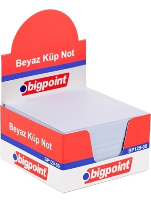 Bigpoint Beyaz Küp Not Kağıdı 500 Yaprak 8x8 cm Renkli Ofis Kullanımı İçin Uygun