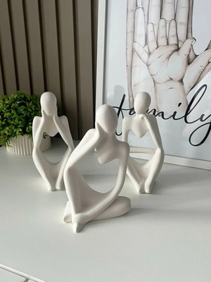 Yasmella Home Minimal Dekoratif Obje Seti, Salon & Ofis Dekoru