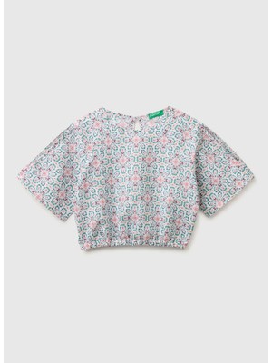 United Colors Of Benetton Çok Renkli Kız Çocuk Baskılı Bluz 5NVDCQ04S