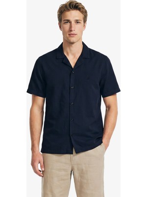 Nautica Erkek Lacivert Regular Fit Kısa Kollu Gömlek W65539T.4NV