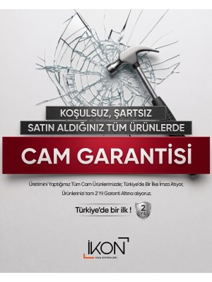 İkon Duş Sistemleri Krom Buzlu 1 Sabit 1 Sürgü Duşakabin 03 H190