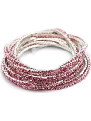 Öfi 6'lı Lastikli Bileklik - Pembe