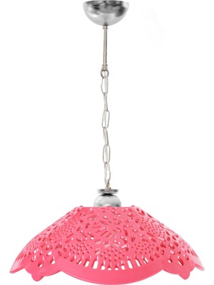 Bezos Fuşya Akrilik Avize Soft Pembe Modern Aydınlatma 35X35X12 cm