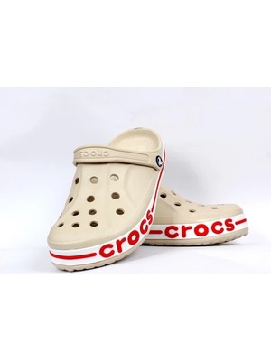 Crocs Bayaband Clog Unisex Bej-Kırmızı