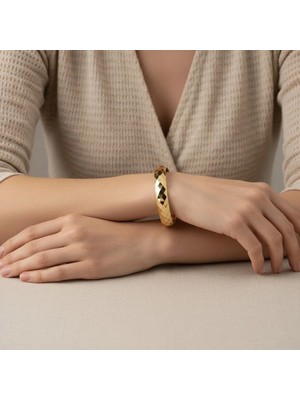 Xuping Jewelry Kareli Kelepçe Model Kelepçe