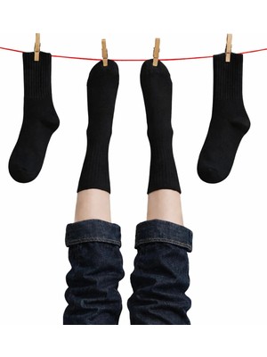 Solde 2 Çift Beyaz Düz Tenis Çorabı Unisex Pamuklu Spor Çorap Kadın Erkek 🤍🧦 (Deneme Paketi) 🧦