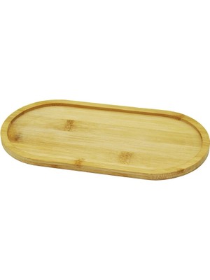 Belirtilmemiş Oval Ahşap Bambu Yağdanlik Altlik 12X23CM (5047)