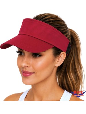Axe Sportswear Arkası Ayarlanabilir Cırtlı Vizör Şapka Uv Güneş Koruyucu Günlük Plaj Tenis Şapkası