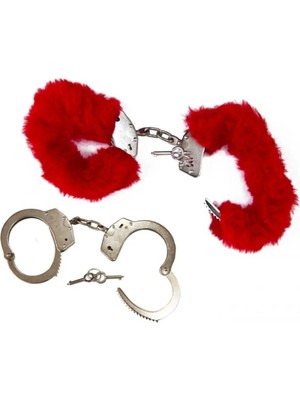 Buççin Online Mağaza Peluş Kelepçe Kırmızı