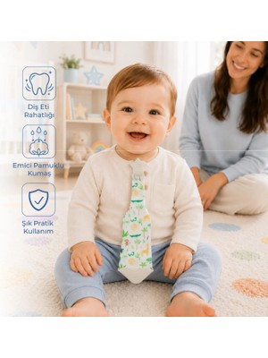 Babyjem Diş Kaşıyıcı Fular & Kravat Diş Kaşıyıcı Beyaz