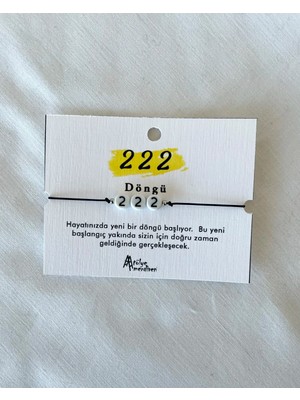 Atölye Merdiven Döngü 222 Melek Sayısı Bileklik