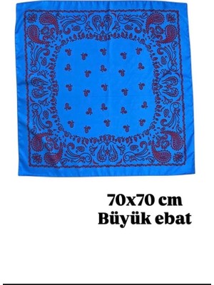 Öfi Desenli Fular 70X70CM - Çok Renkli