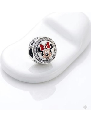 Celikchi Kadın Minnie Mouse Karakterli Gümüş Charm