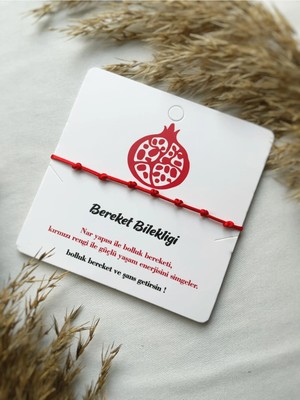 Atölye Merdiven Bereket Bilekliği 7 Düğüm Nar Tanesi Bileklik