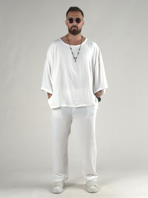 Cocopelli Oversize Ekru Keten Takım COC3205