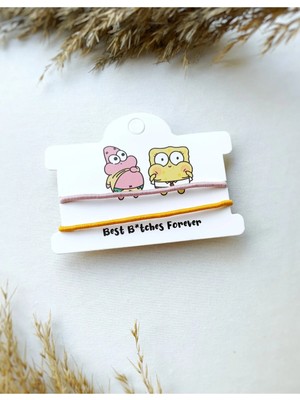 Atölye Merdiven Best Friends Forever Bff 2li Arkadaşlık Bilekliği Seti Süngerbob Patric