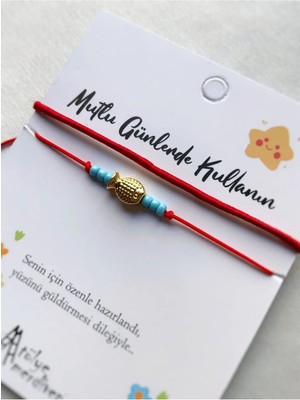 Atölye Merdiven Kırmızı Balık Kırmızı Zarif Bolluk Bilekliği Bereket Bilekliği Kırmızı Bileklik
