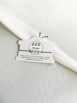 Atölye Merdiven 222 Melek Sayısı Döngü Kartlı Bileklik Hediyelik 222 Bileklik