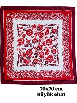 Öfi Desenli Fular 70X70CM - Çok Renkli