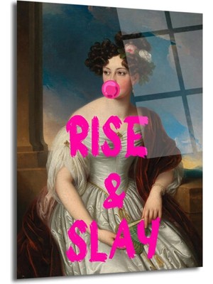 GLAZELLA Rise &amp; Slay Bubblegum Kraliçesi Modern Cam Tablo