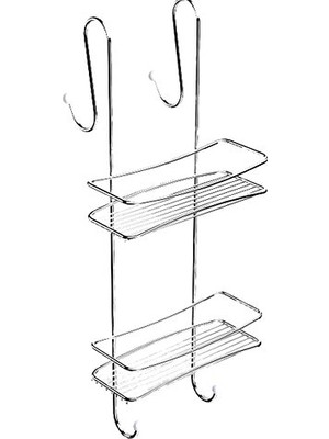 Die Grup Tekno-Tel BK065 2 Katlı Duş Rafı Sabunluk, 11 x 25 x 60 Cm, Krom