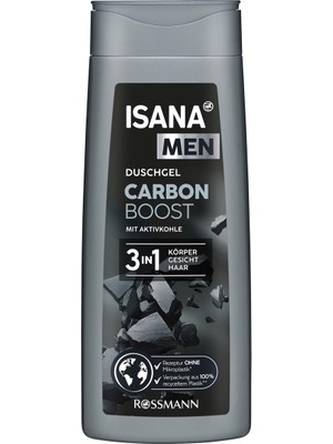 Isana Men Duş Jeli 3 In1 Carbon Boost 300 ml