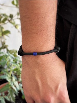 Atölye Merdiven Dayanıklı Siyah Ayarlanabilir Unisex Bileklik Erkek Bileklik Çivit