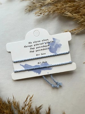 Atölye Merdiven Her Zaman Her Yerde Yanındayım Ip Çift Bileklik Seti Bff, Sevgili Bilekliği