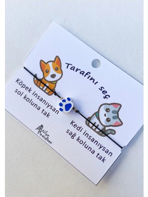 Atölye Merdiven Pati Ip Bileklik Kedi Insanı Köpek Insanı Hayvan Dostu Bileklik