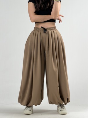 Cocopelli Süper Oversize Taba Kadın Jogger Pantolon COC3228