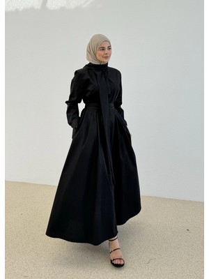 Moda Aksa 2044366 Gömlek Elbise Fynk Siyah
