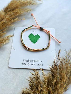 Atölye Merdiven Boho Mutlu Bileklik Unisex Çoklu Ip Bileklik
