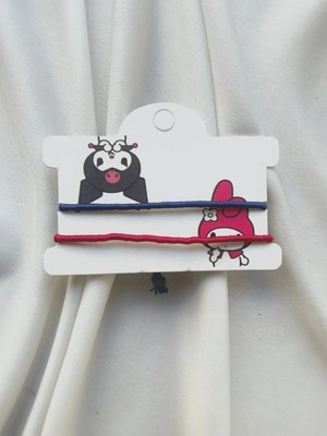 Atölye Merdiven Melody ve Kuromi Aşk Hello Kitty ve Arkadaşları Çift Bilekliği Arkadaşlık Bilekliği Ip Bileklik Seti