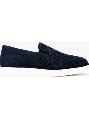 Valmenti Erkek Hakiki Deri Lacivert Süet Loafer Ayakkabı 1149 Style-3 Erk Ayk Y26 Lacı Suet