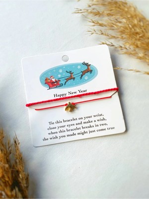 Atölye Merdiven Christmas Luck Bracelet Happy New Year Yeni Yıl Şans Bilekliği