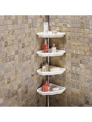 Die Grup Banyo Köşe Rafı, Aluminyum, Beyaz