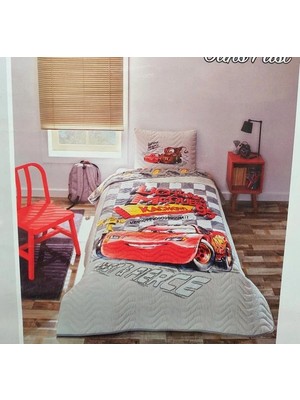 Özdilek Cars On The Road Tek Kişilik Disney Lisanslı Lastikli Çarşaf Kapitone Çocuk Nevresim Takımı Gri