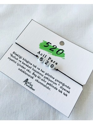Atölye Merdiven Acil Para 520 Sekans Sayı Olumlama Bilekliği Para Çeken Bileklik
