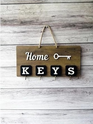 Die Grup Home Keys El Yapımı Ahşap Anahtar Askısı, Elbise Askısı, Askılık Pano Anahtarlık