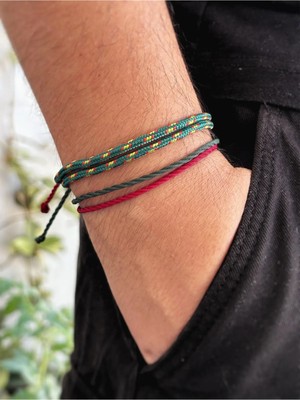 Atölye Merdiven 3lü Unisex Ip Bileklik Seti Ayarlanabilir - Suya Dayanıklı - Günlük Kullanım