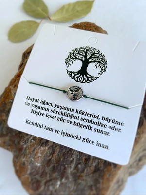 Atölye Merdiven Hayat Ağacı Bileklik Yeniden Doğuş Temalı Hematit Bileklik