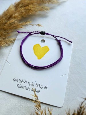 Atölye Merdiven Boho Mutlu Bileklik Unisex Çoklu Ip Bileklik
