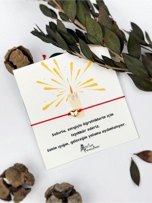 Atölye Merdiven 3 Adet Paketli Öğretmenler Günü Hediyesi Öğretmen Bilekliği Hediyelik Kartlı Eğitim Bileklik
