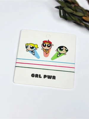 Atölye Merdiven 3lü Girl Power Arkadaş Bilekliği Ince Ip Bileklik Seti Hatıra Bilekliği Power Puff